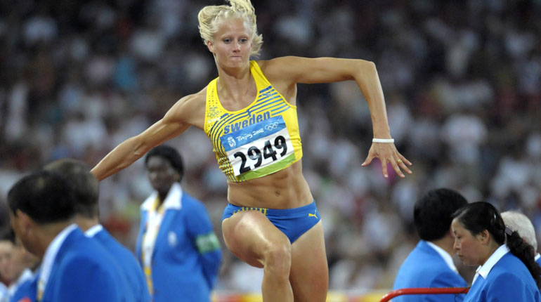 Carolina Klüft under OS i Beijing 2008. Foto: TT