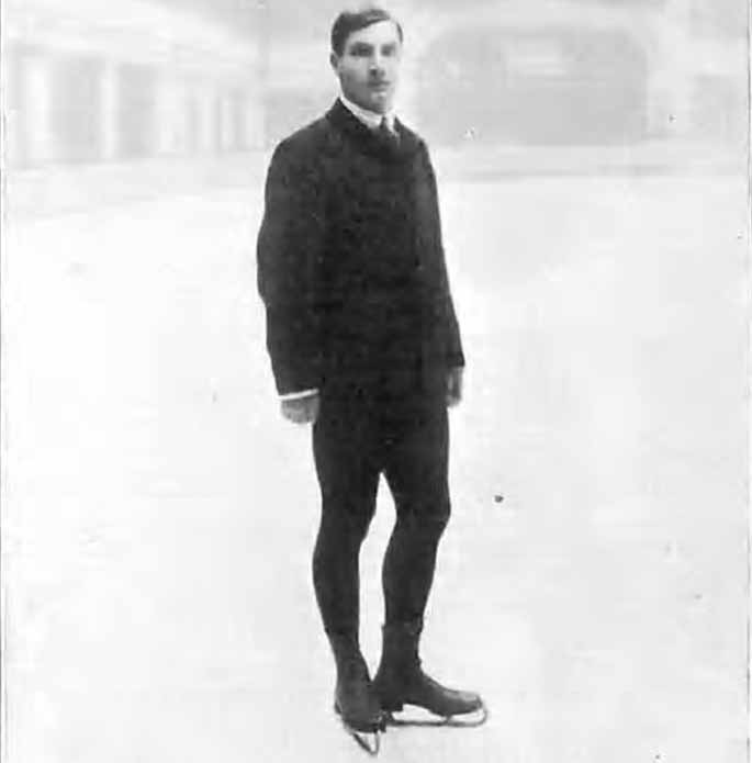 Ulrich Salchow vid OS i London 1908. Foto: Wikicommons