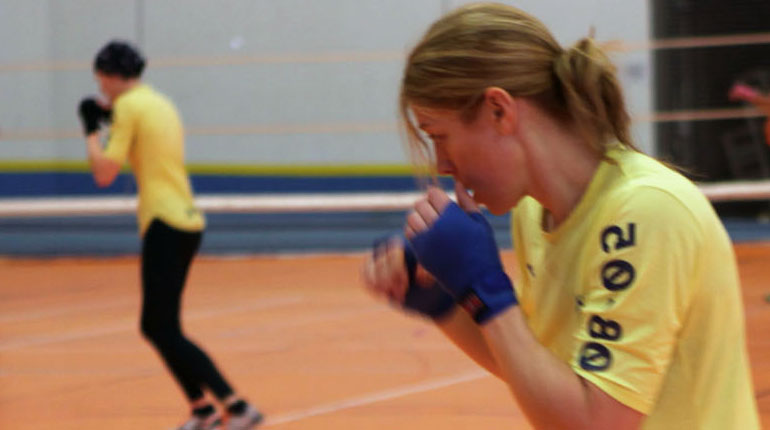 Anna Laurell på träningsläger på Bosön, strax innan OS-kvalet. Foto: SOK
