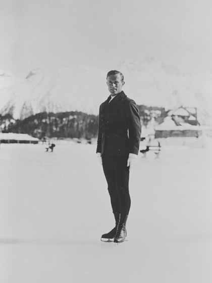 Gillis Grafström från St Moritz 1928 där han tog guld i herrarnas individuella åkning. Foto: IOK