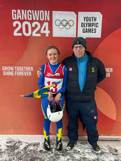 Johanna Kohola var första svensk att tävla i världsungdoms-OS. Pappa Hans Kohola coachade.